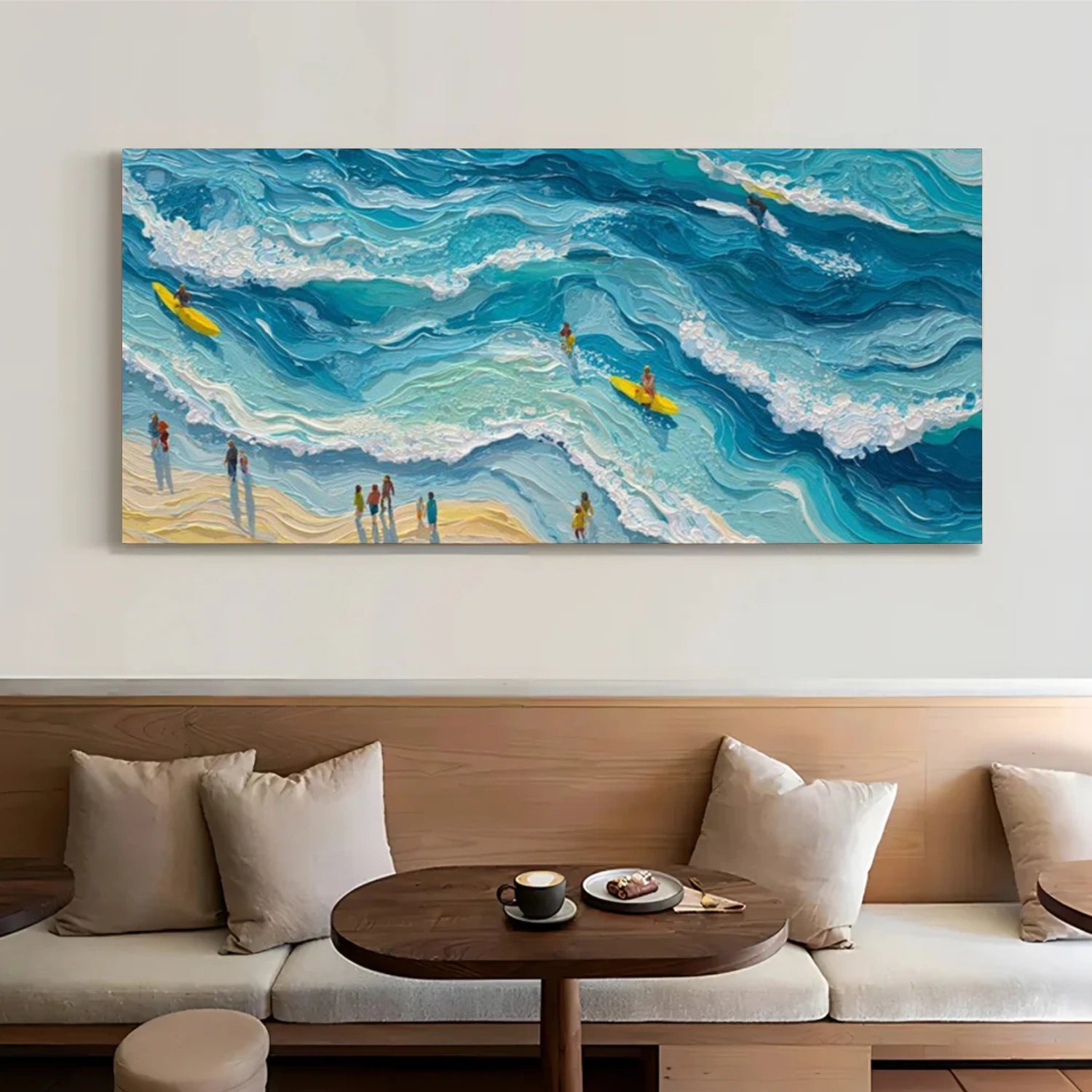 Surfing Sport Textured Canvas Painting #PB079