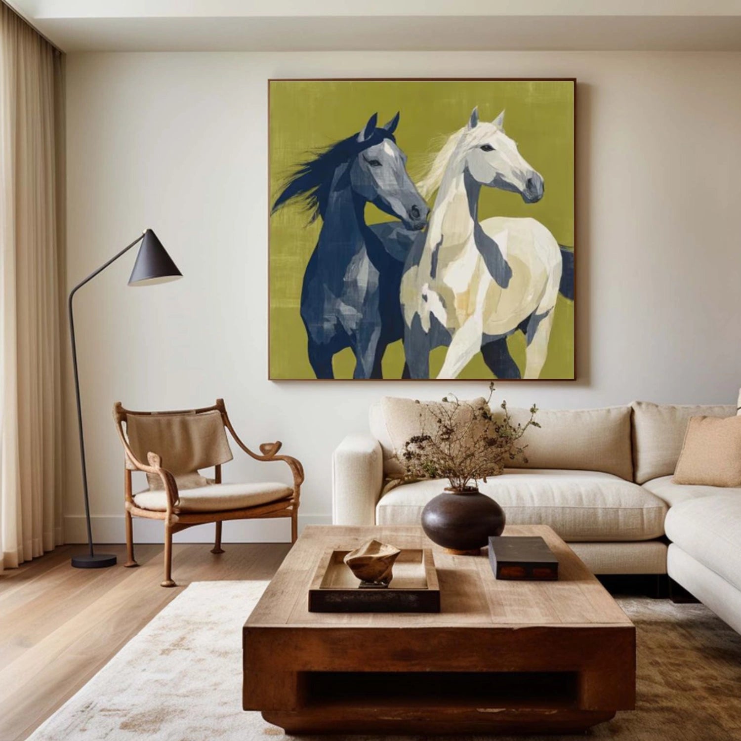 Abstract Animal Horse Canvas Art #DW083
