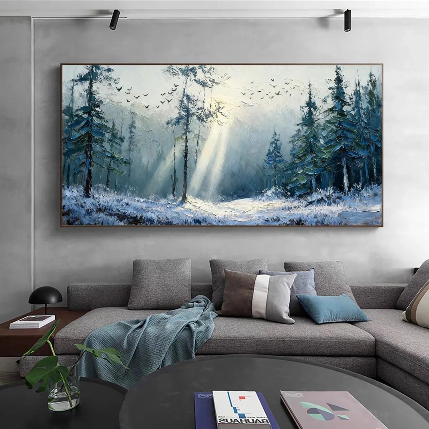 Abstract Flower And Tree Textured Canvas Art #MF107