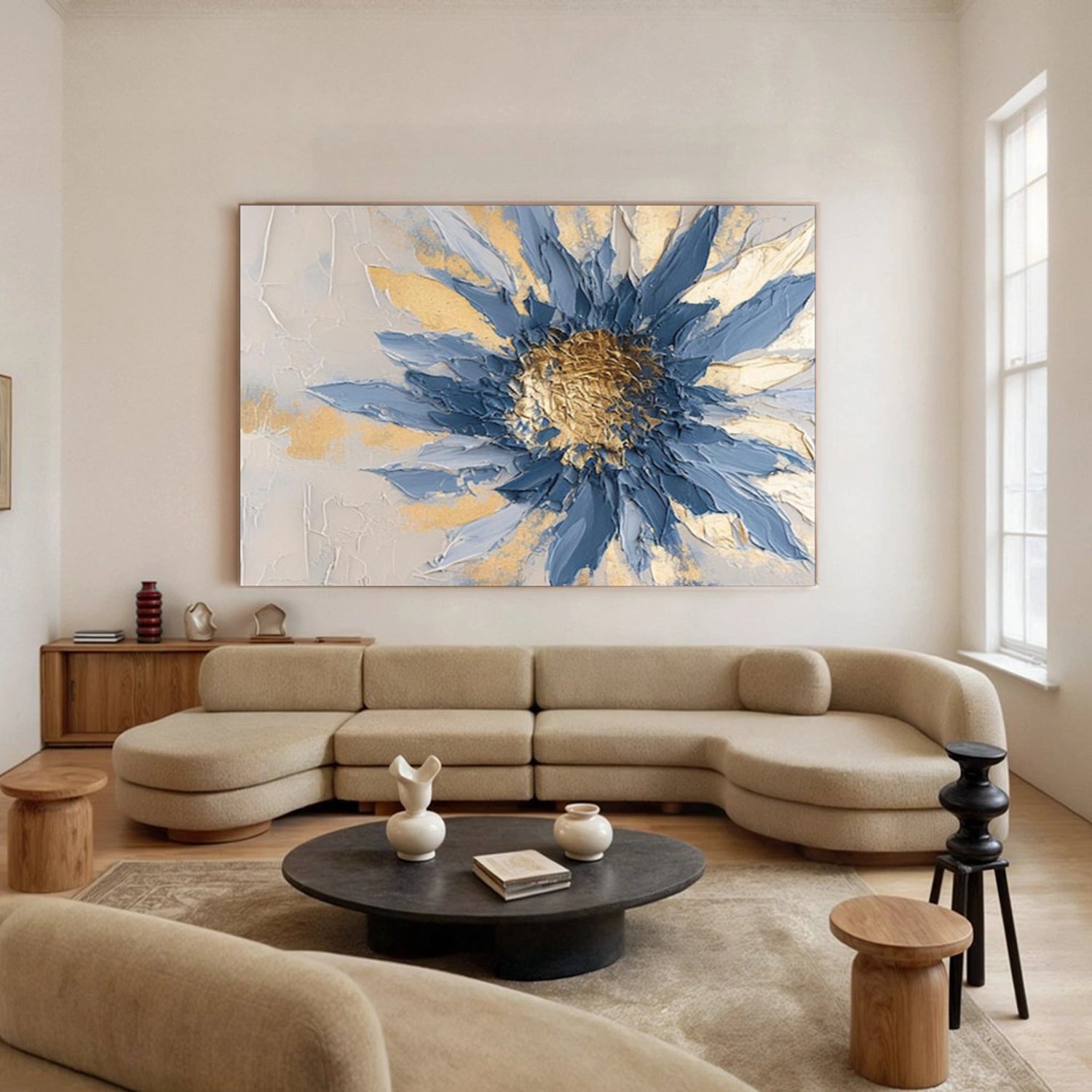Abstract Flower And Tree Textured Canvas Art #MF168