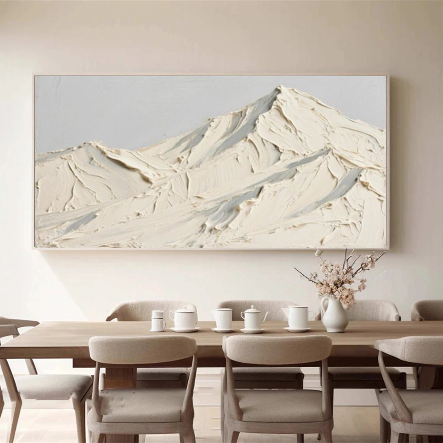 Minimalist Mountain Textured Canvas Art #BT086