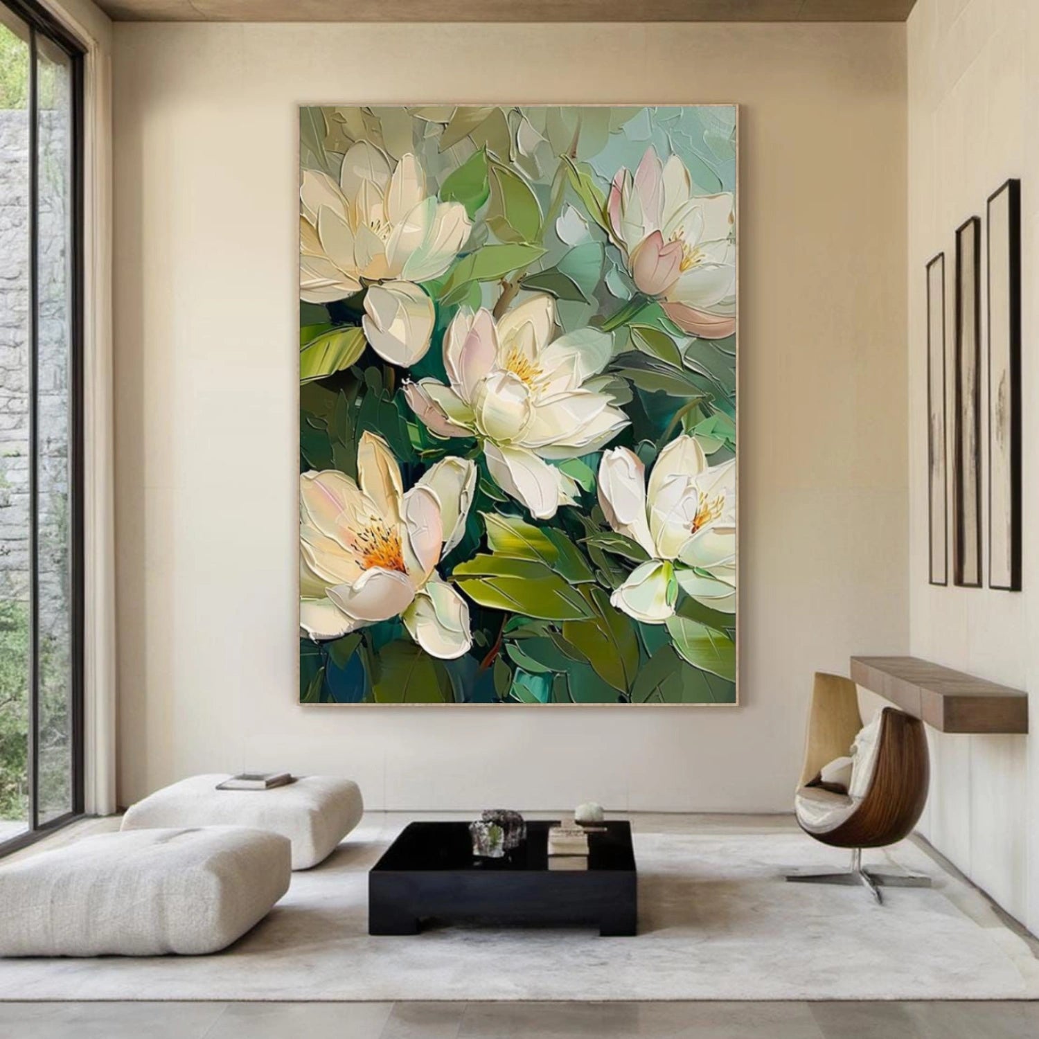 Abstract Flower And Tree Textured Canvas Art #MF174