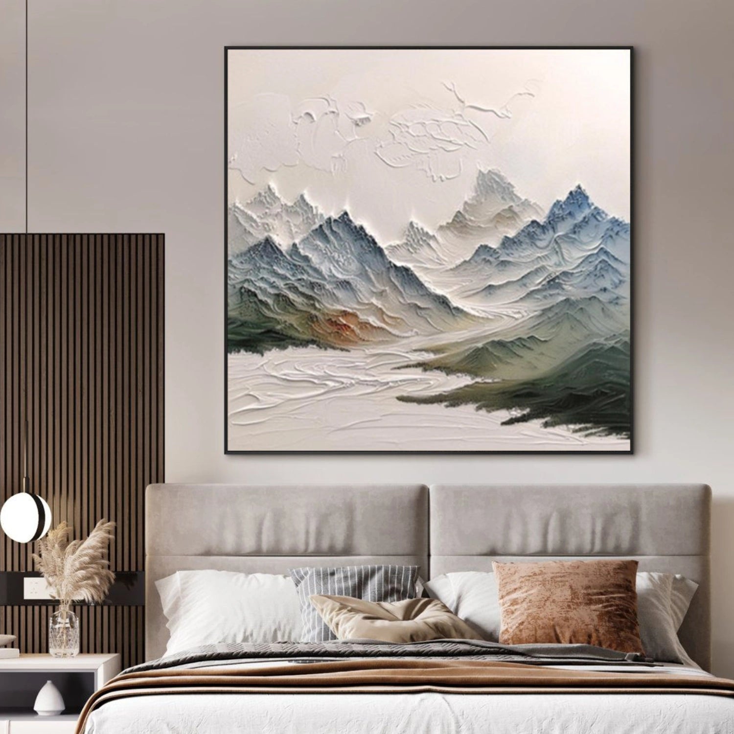 Abstract Mountain Textured Canvas Art #BT091