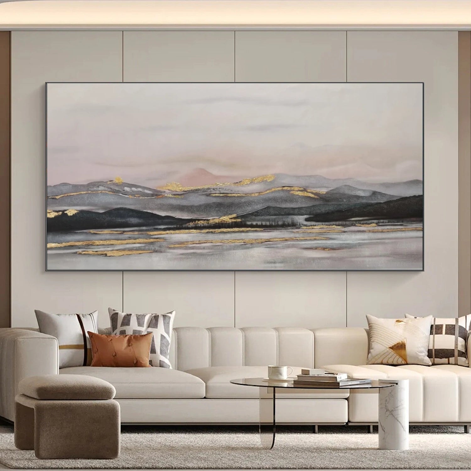 Abstract Mountain Canvas Art #BT044