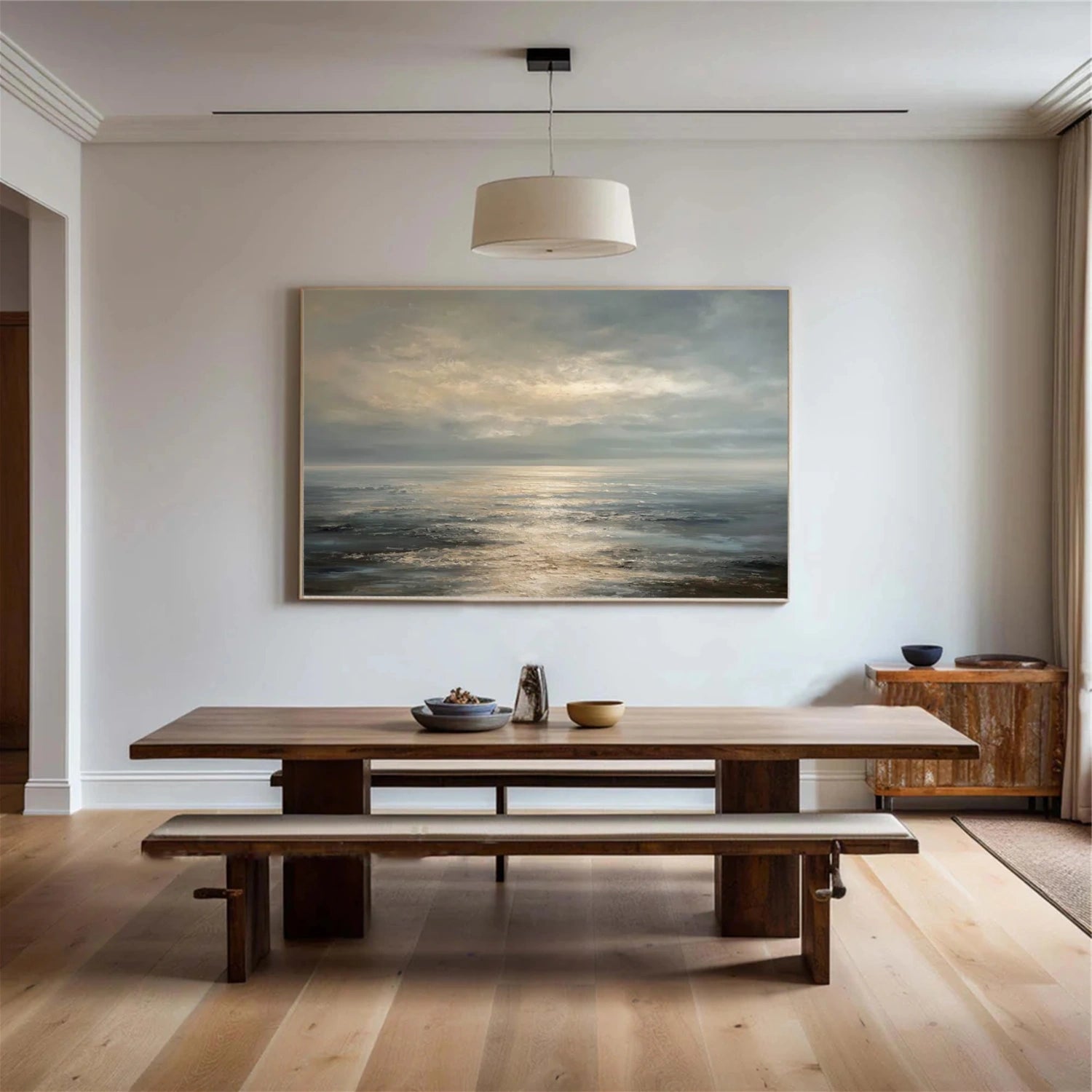 Abstract Ocean And Sky Canvas Art #OC102