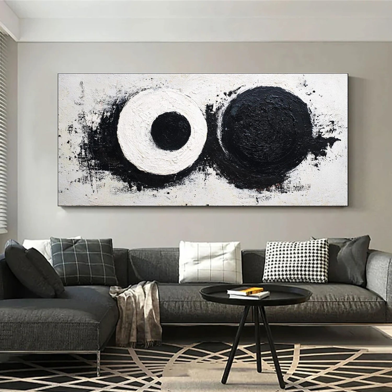 Black and White Abstract Wall Art #VA277