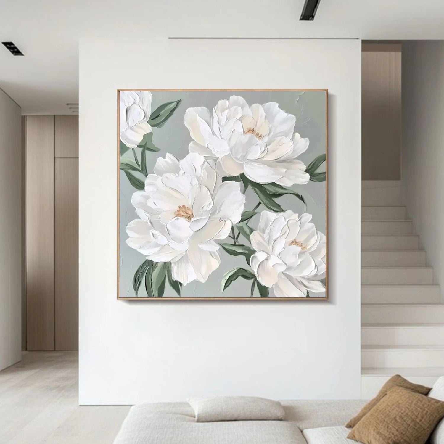 Abstract Flower And Tree Textured Canvas Art #MF185