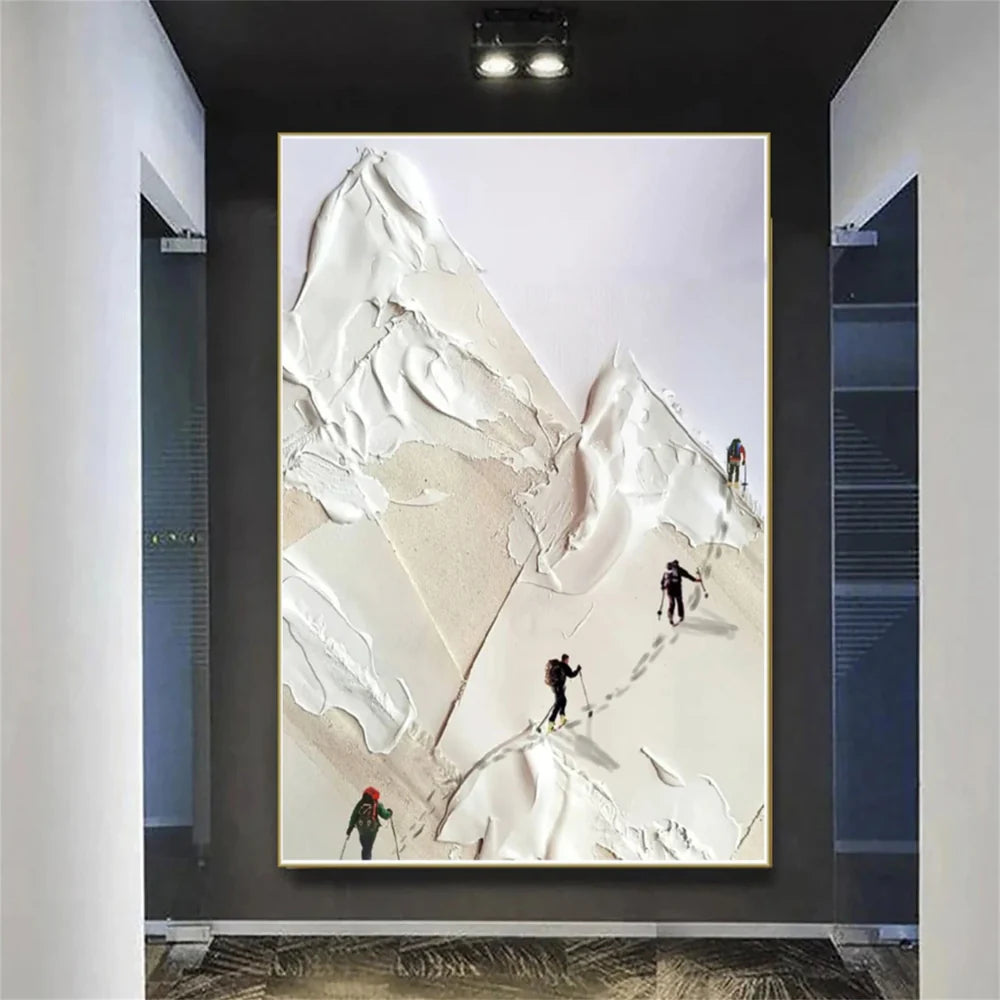 Climbing Sport Textured Canvas Painting #PB004