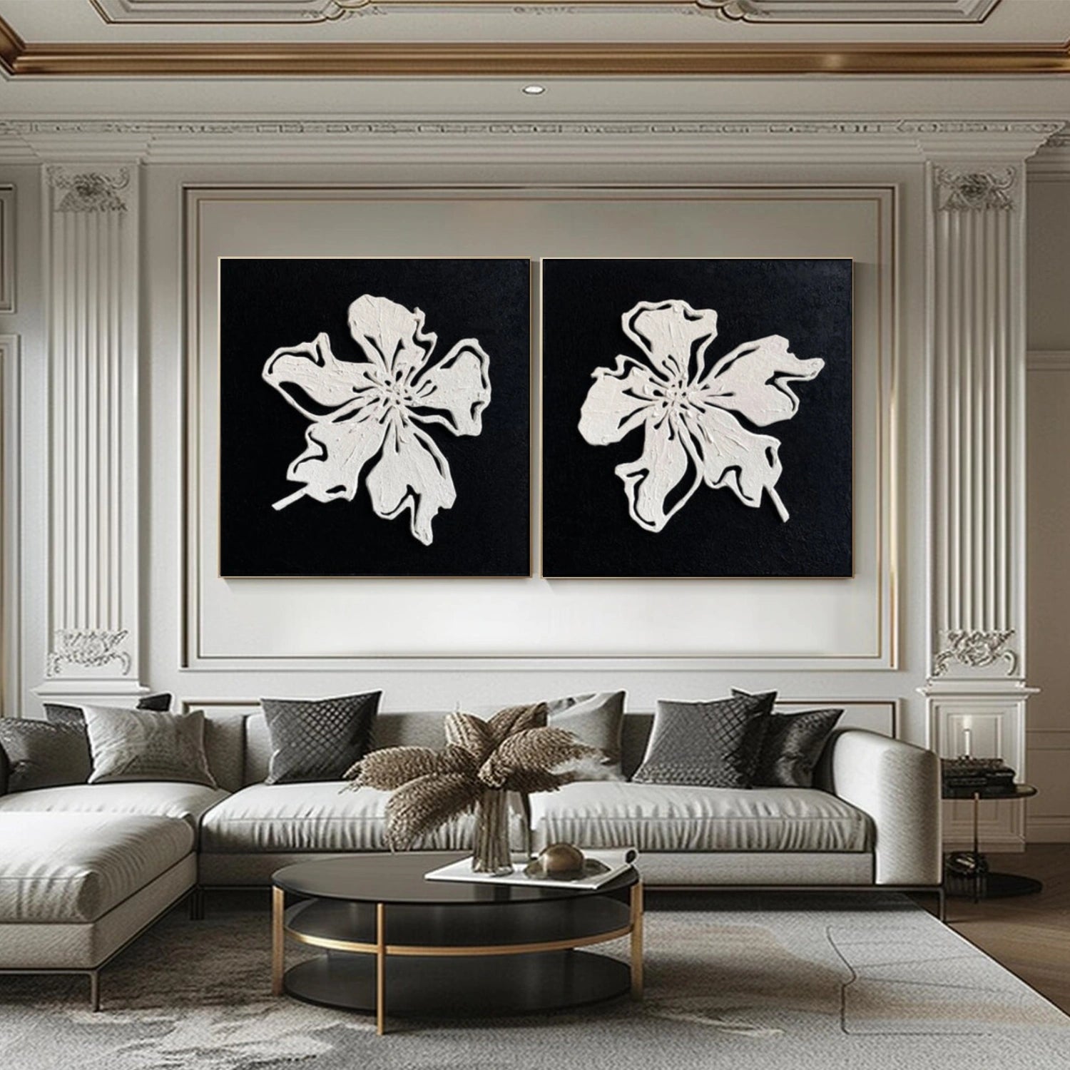 Abstract Flower And Tree Canvas Art Set of 2 #MF193