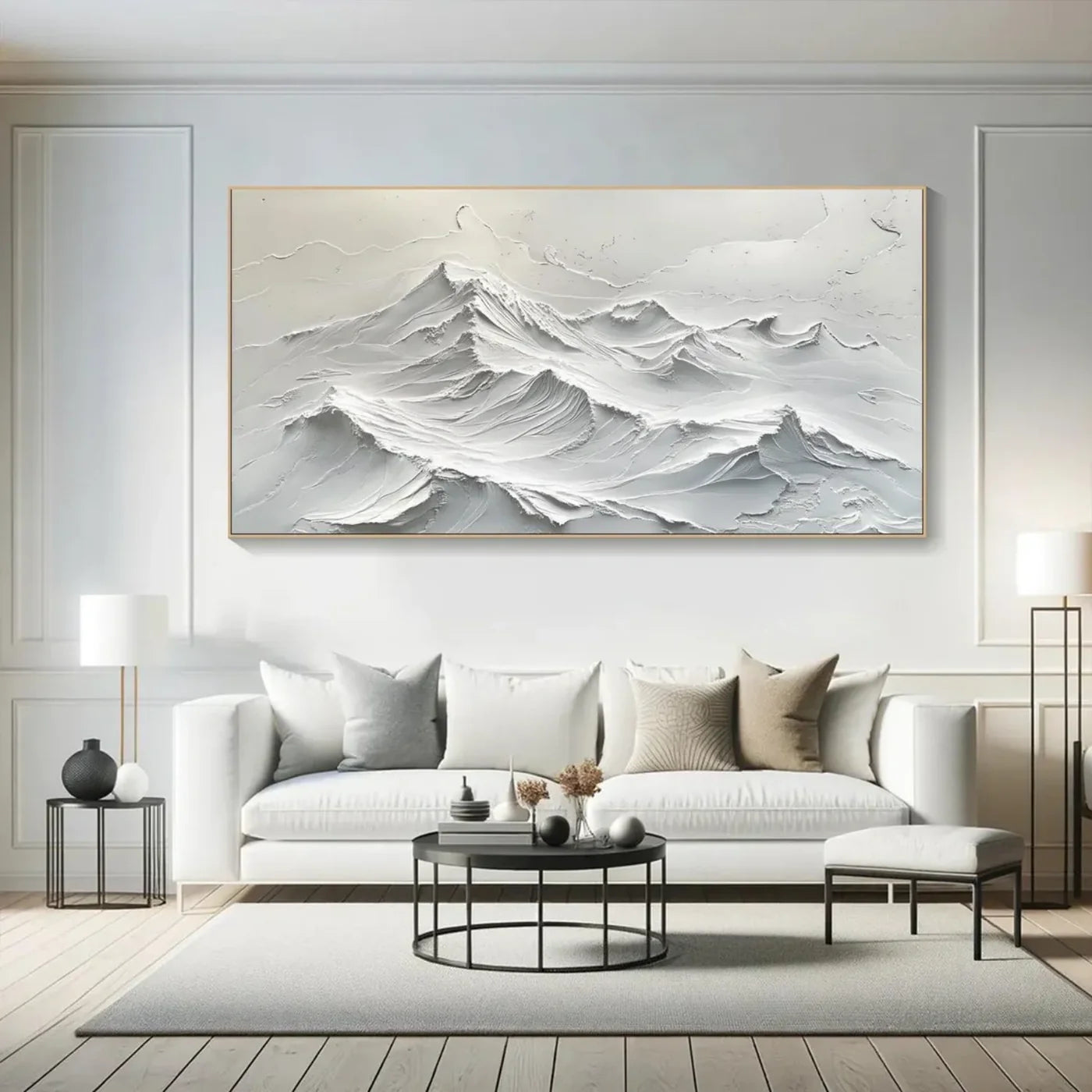 Minimalist Mountain Textured Canvas Art #BT012