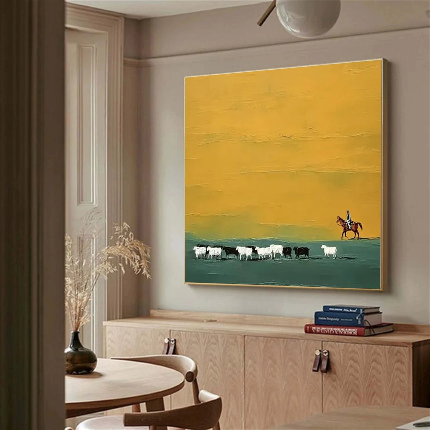 Abstract Animal Horse Canvas Art #DW104
