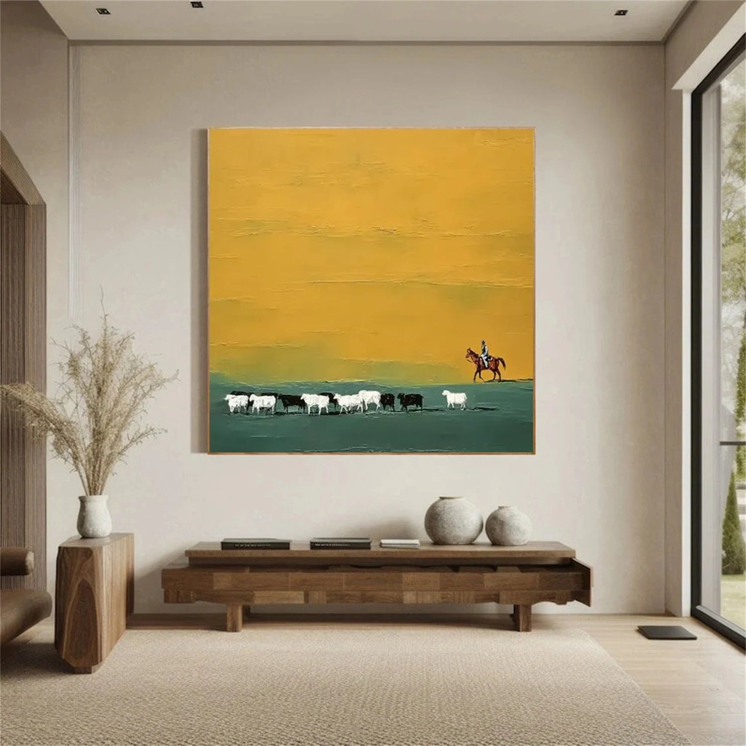 Abstract Animal Horse Canvas Art #DW104