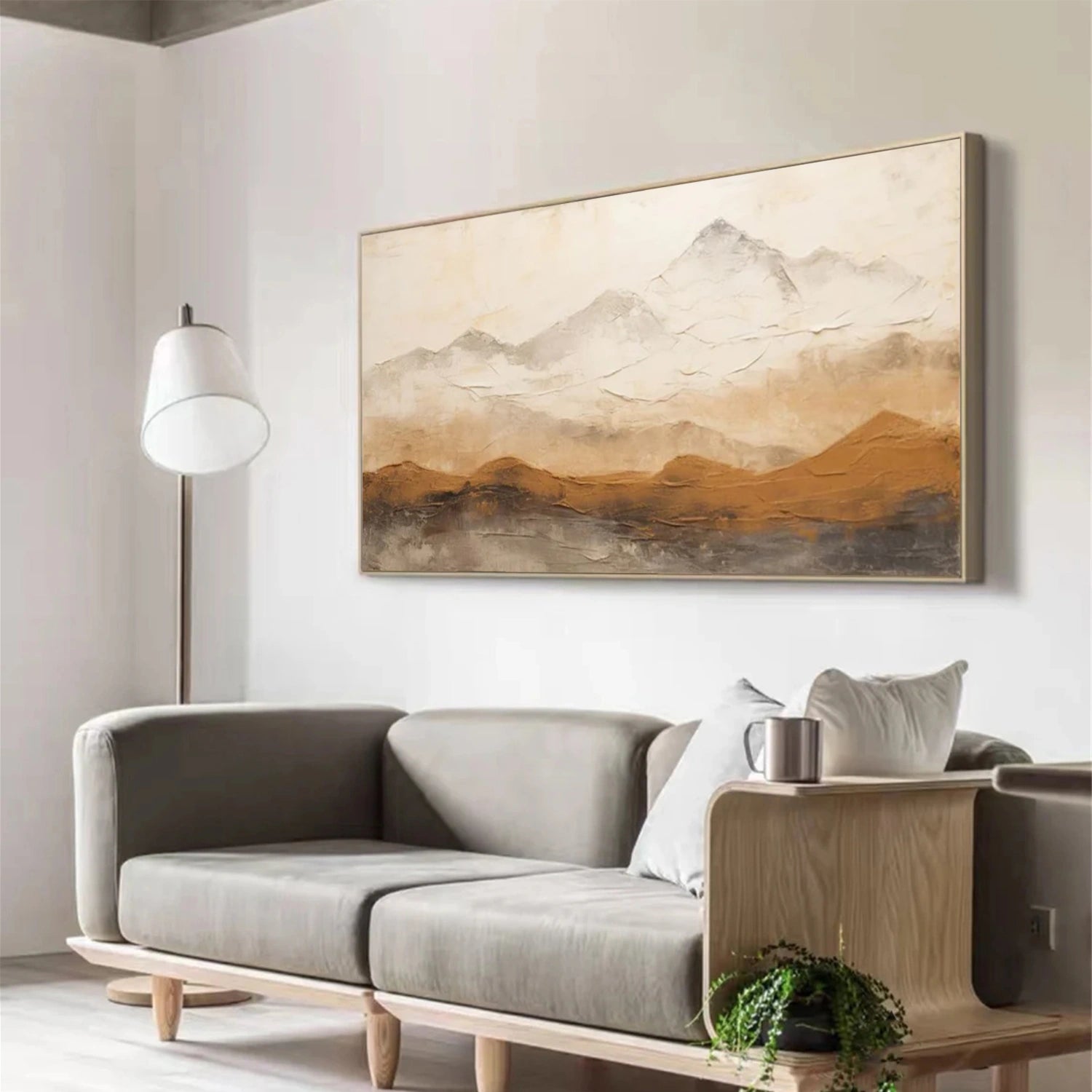 Abstract Mountain Textured Canvas Art #BT063