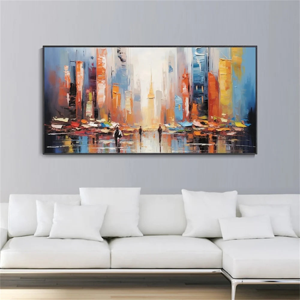 Abstract Urban Landscape Textured Painting #UL014