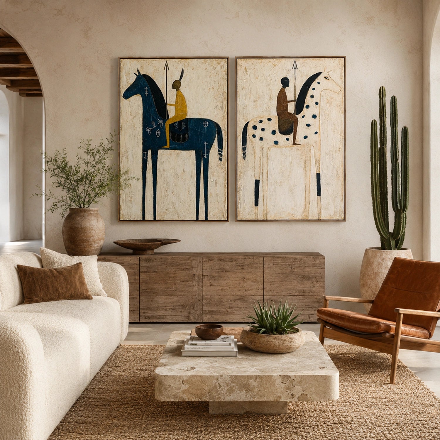 Western Figurative Art Set of 2 #AM115