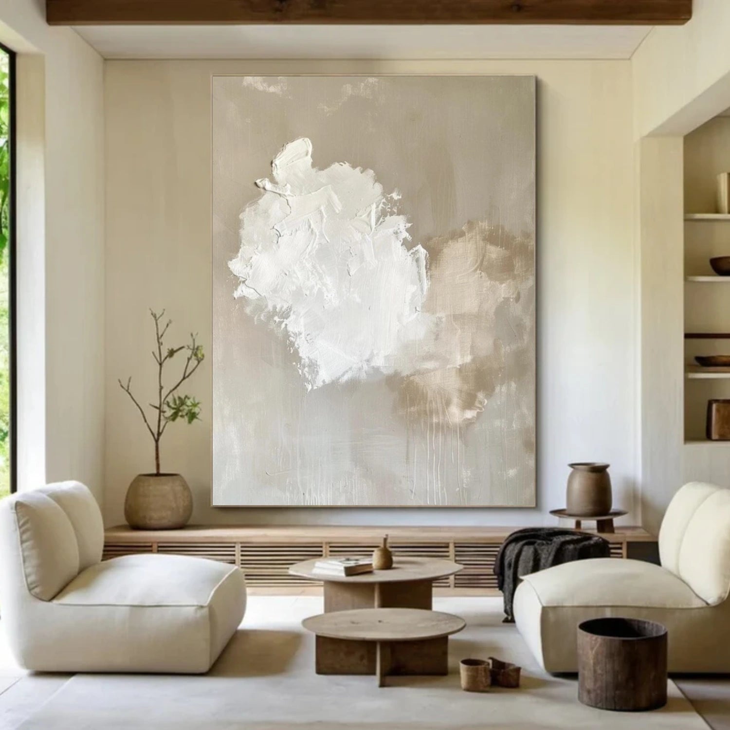 Minimalist Ocean And Sky Canvas Art #OC094