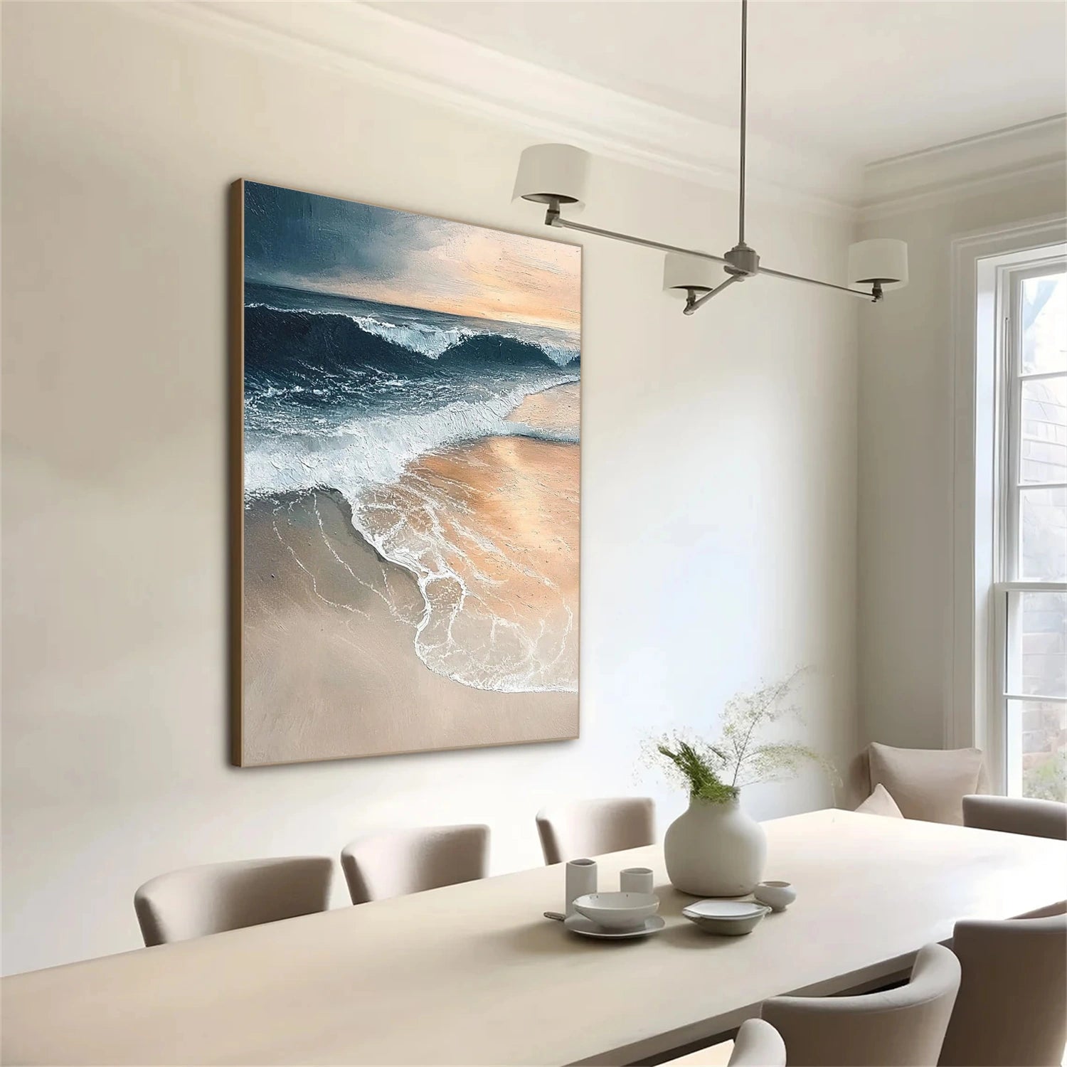 Abstract Ocean And Sky Canvas Art #OC171