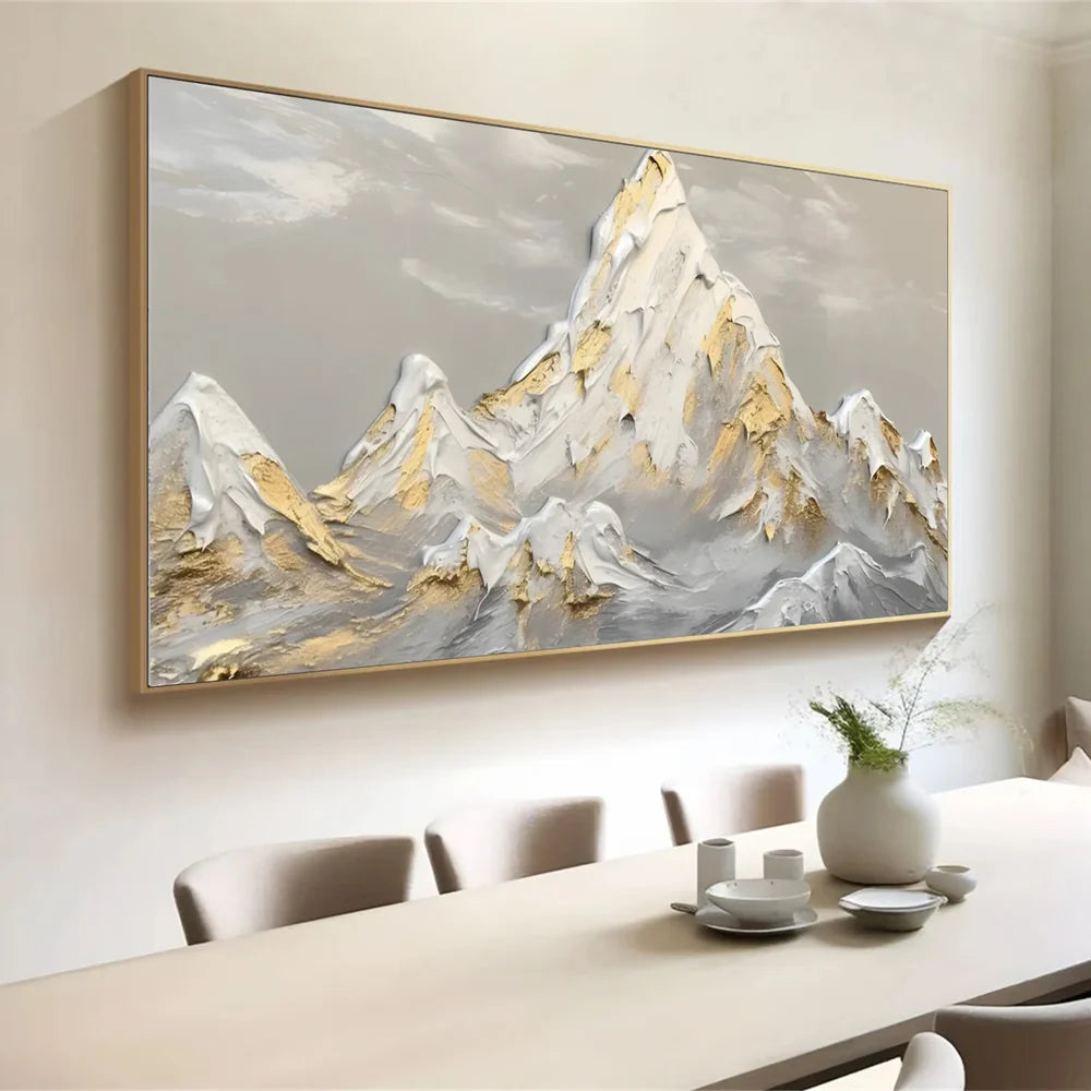 Abstract Mountain Textured Canvas Art #BT037