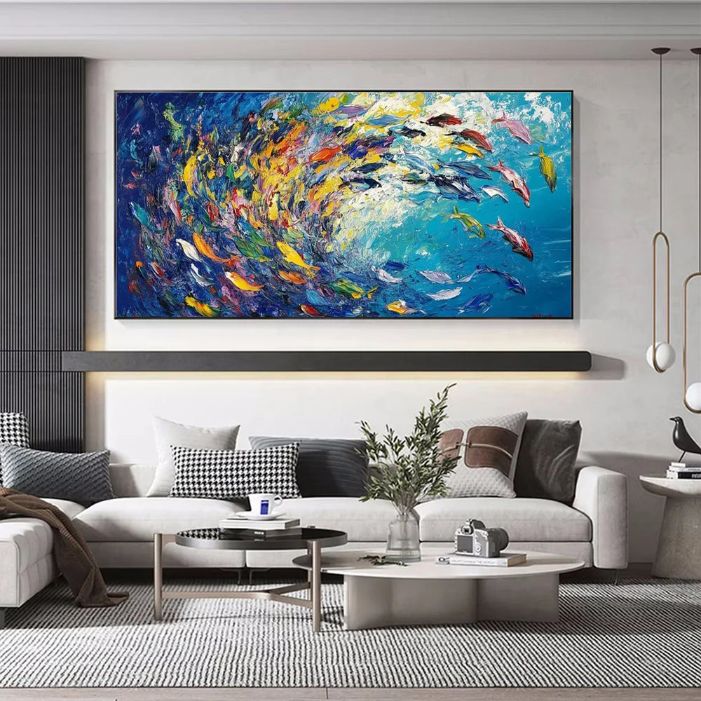 Colorful Abstract Animal Canvas Art #DW023