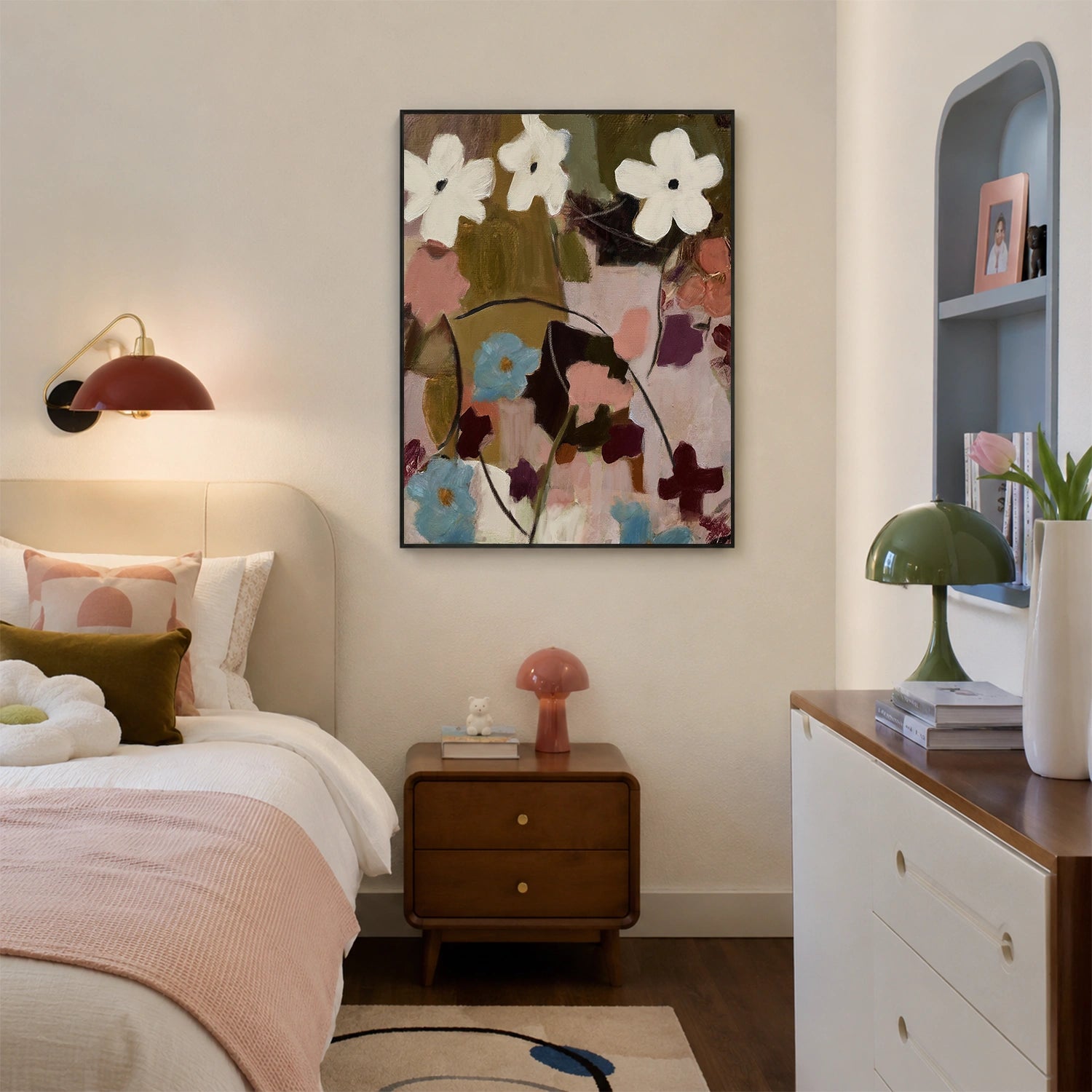 Abstract Flower Canvas Art #MF204
