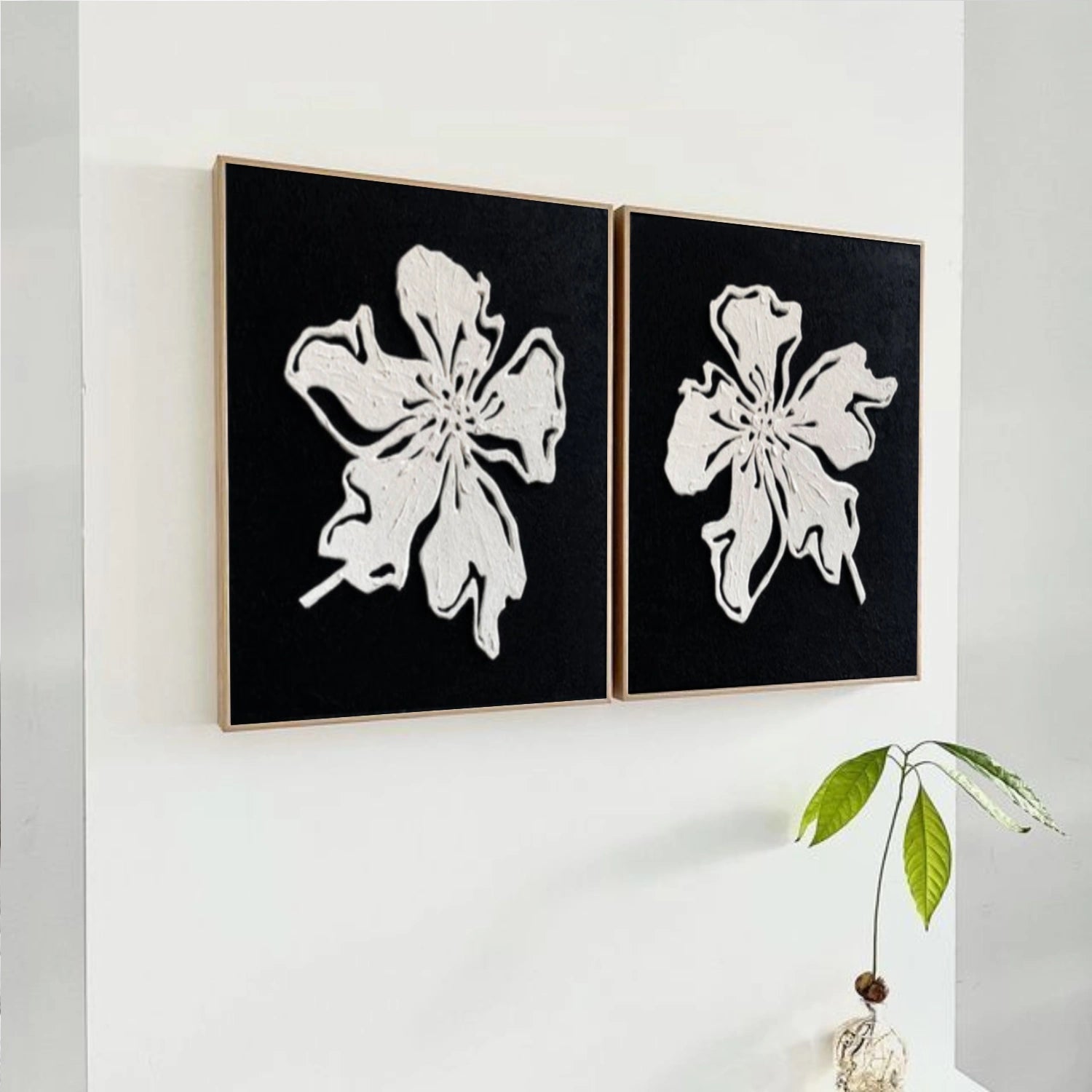 Abstract Flower And Tree Canvas Art Set of 2 #MF193