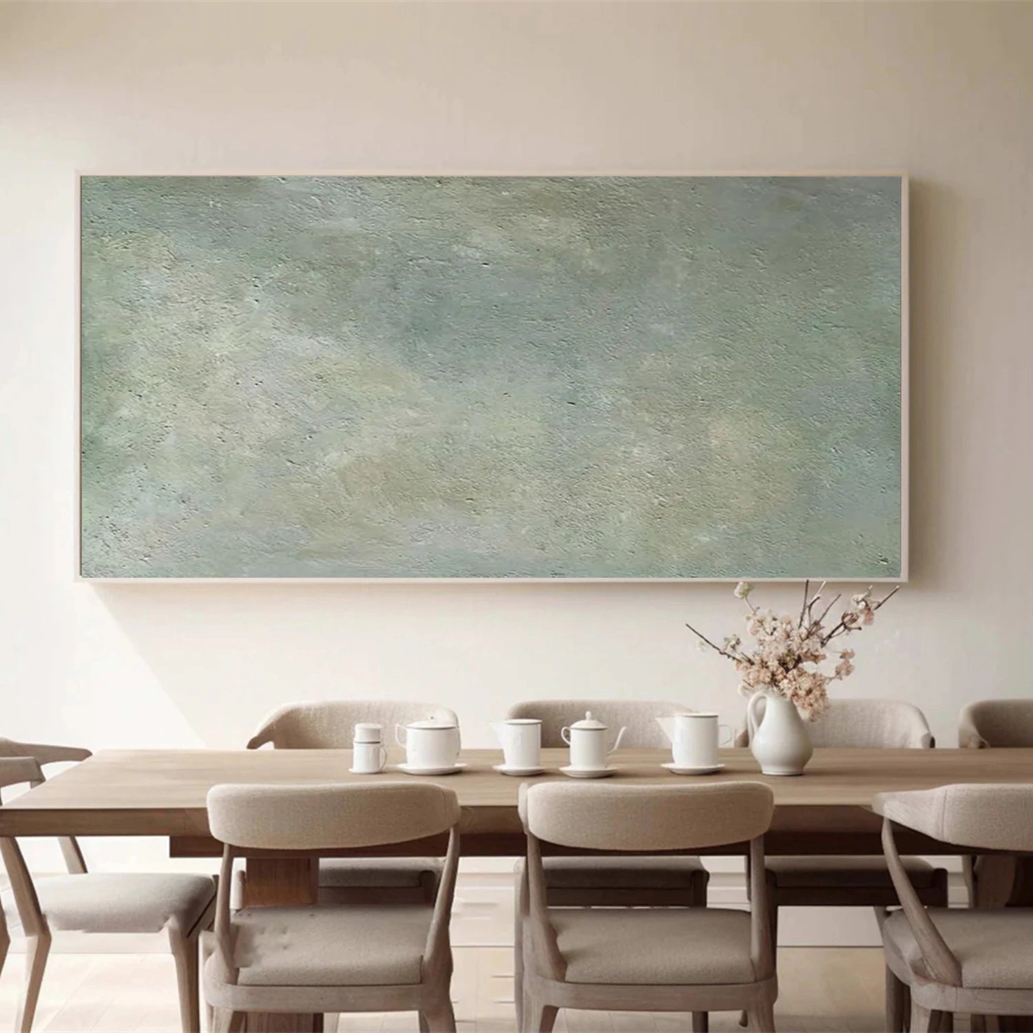 Green Minimalist Textured Canvas Art  #WM106