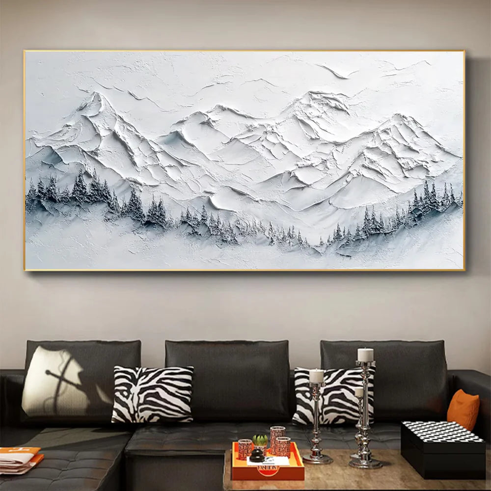 Abstract Mountain Textured Canvas Art #BT035