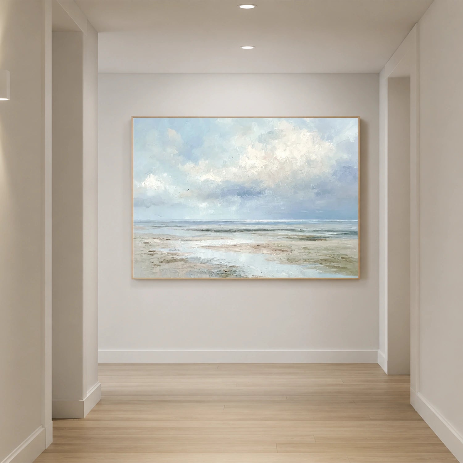 Abstract Ocean And Sky Canvas Art #OC213