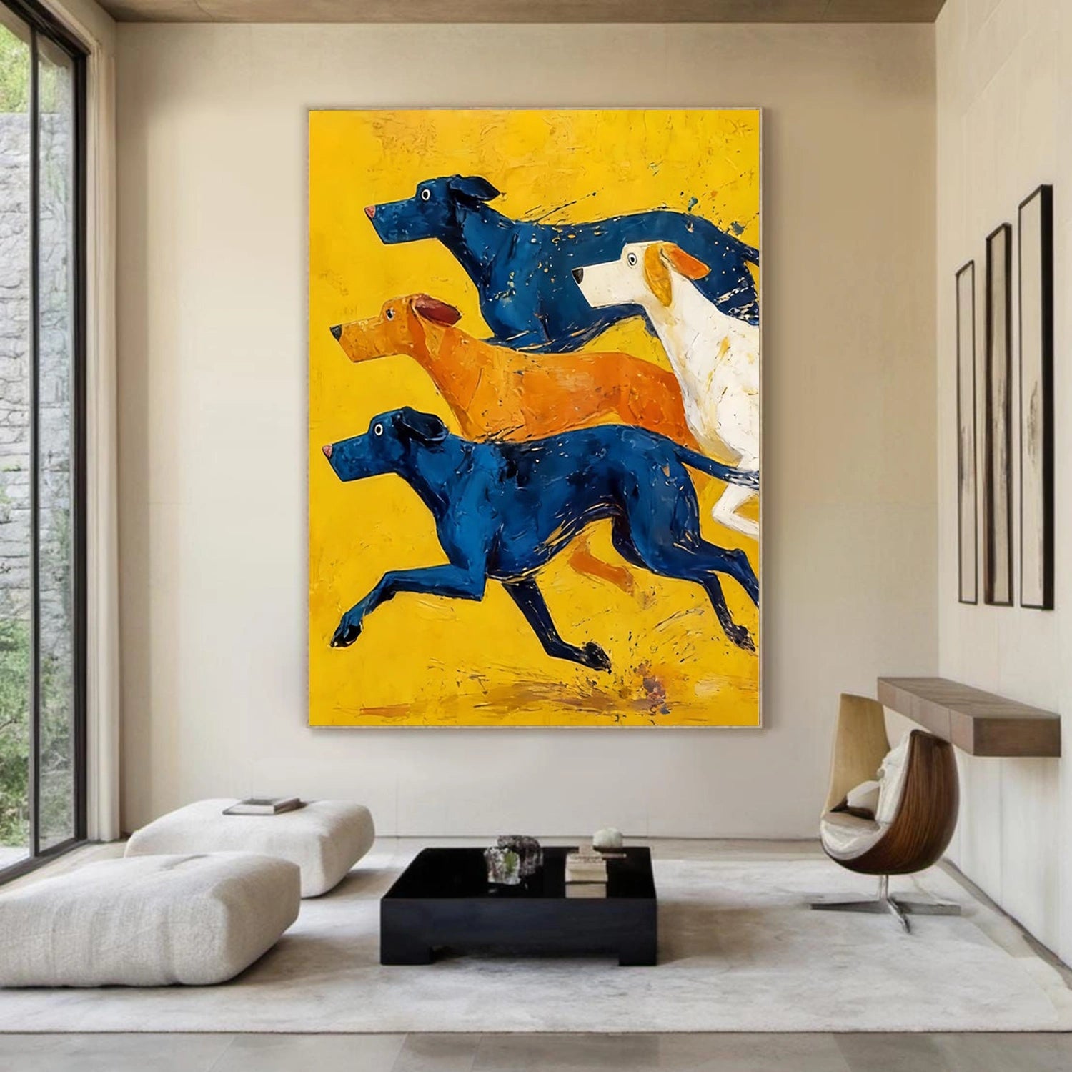 Abstract Animal Dog Canvas Art #DW139