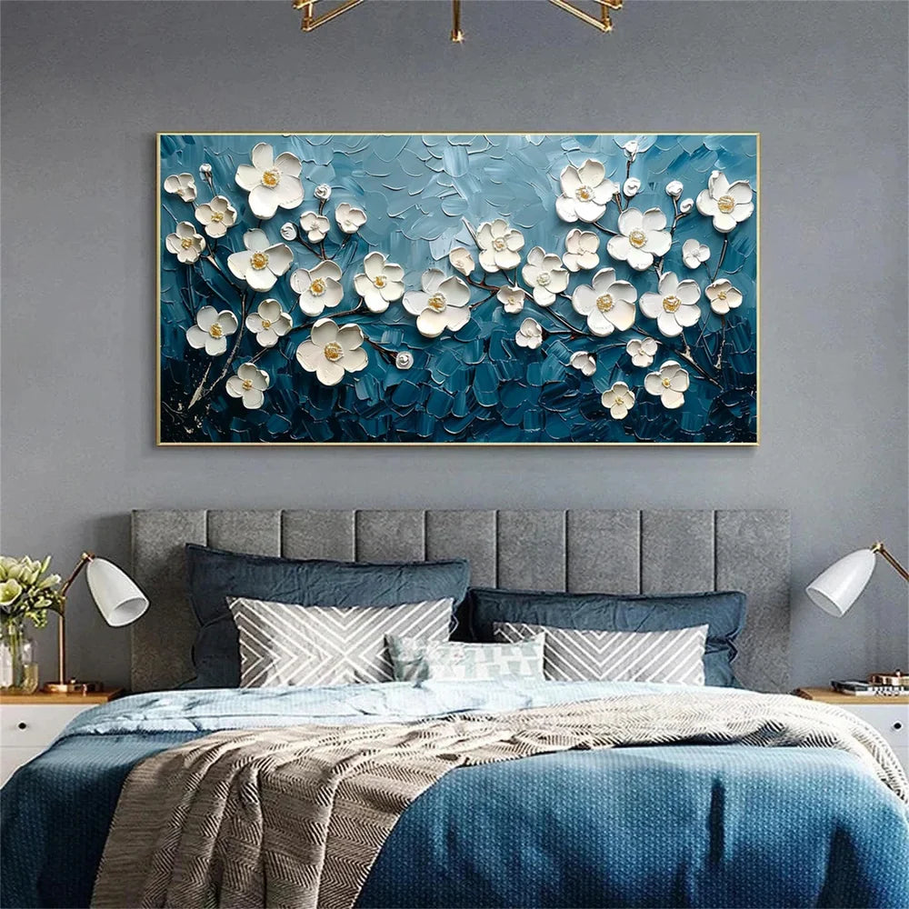 Abstract Flower And Tree Textured Canvas Art #MF028