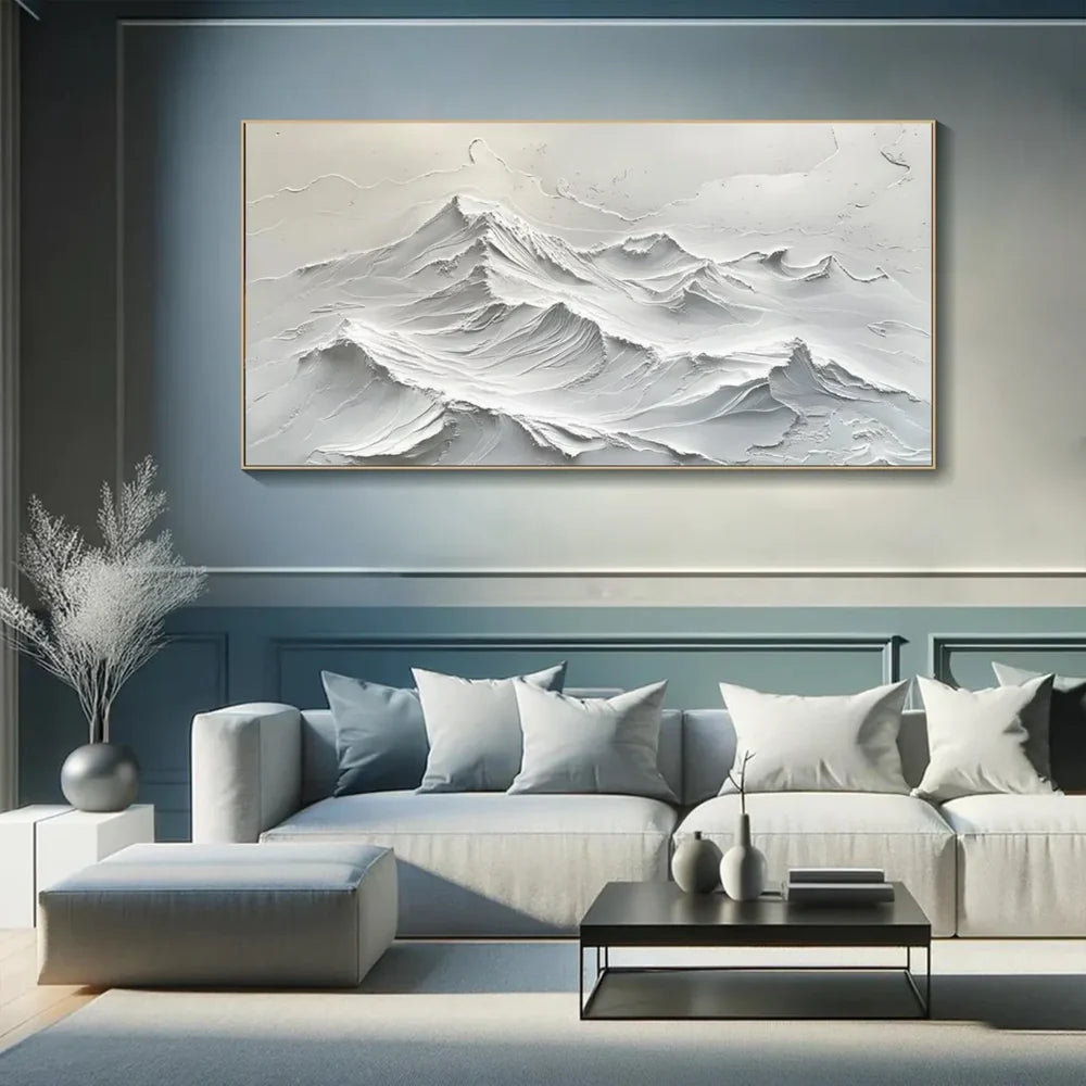 Minimalist Mountain Textured Canvas Art #BT012