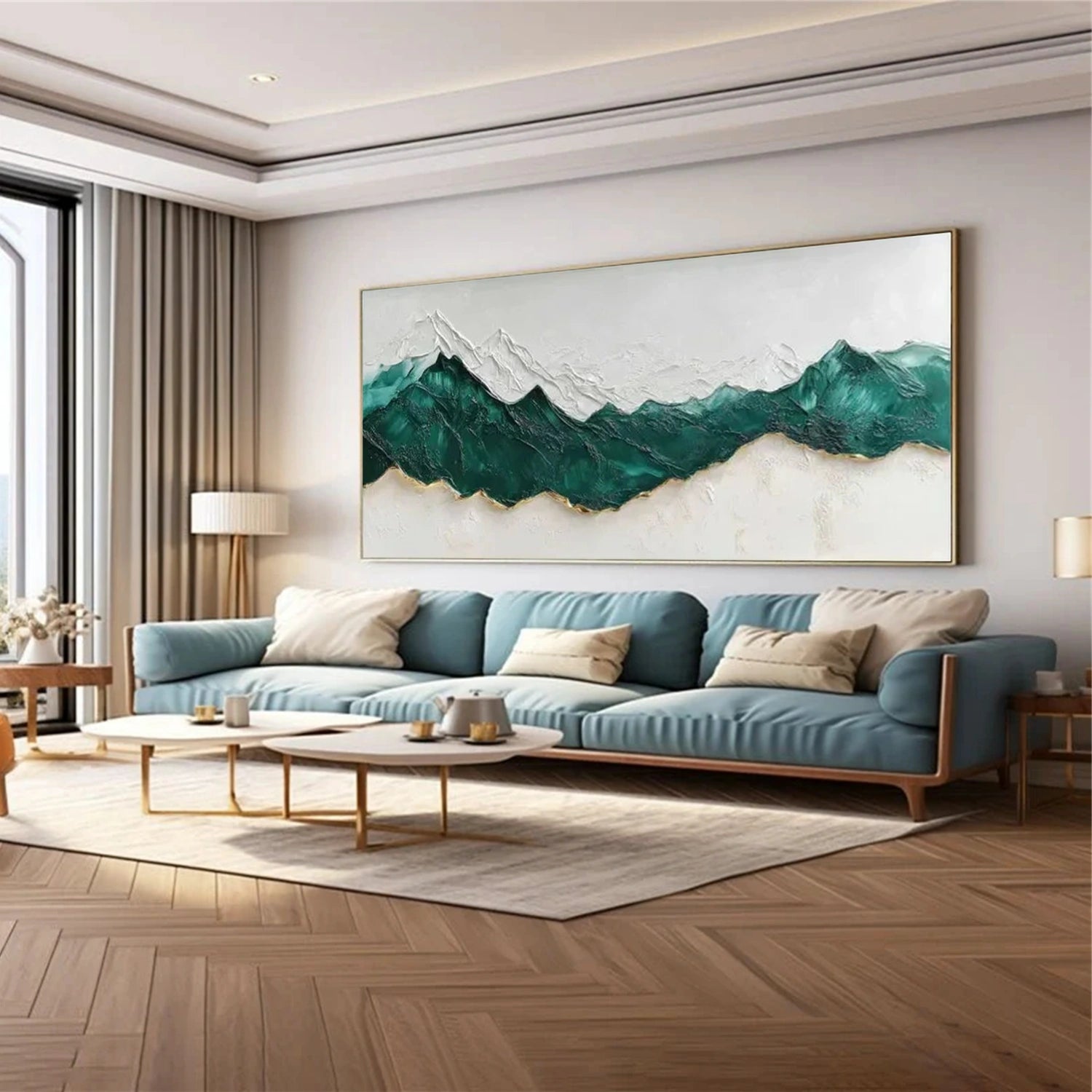 Abstract Mountain Textured Canvas Art #BT075