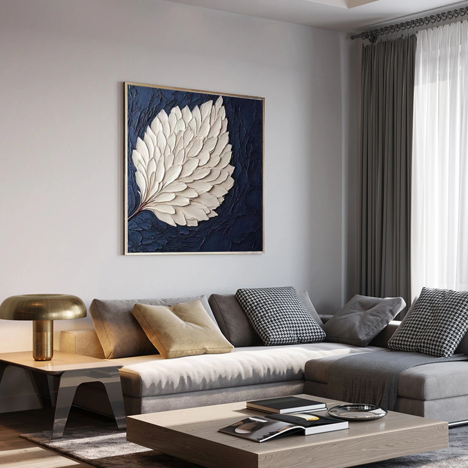 Abstract Flower And Tree Textured Canvas Art  #MF163