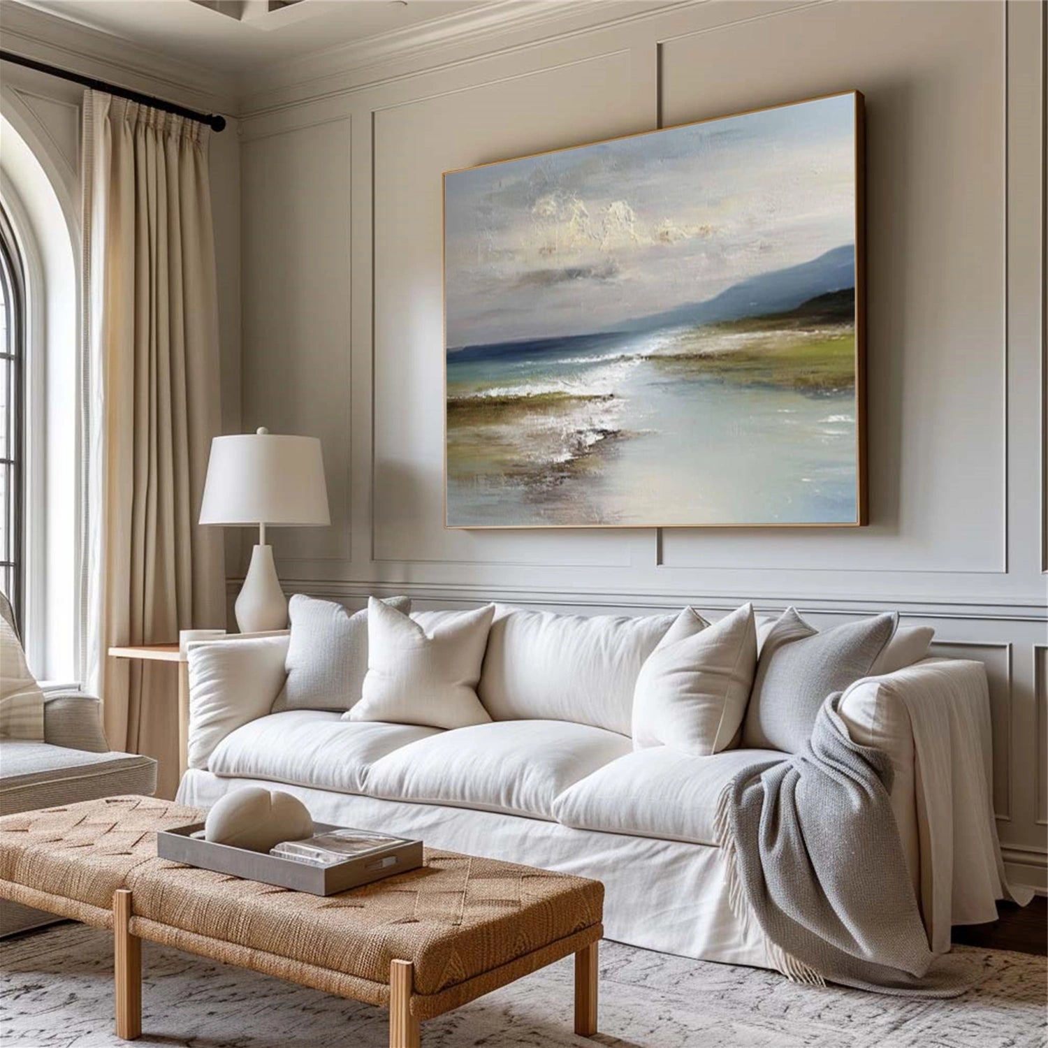 Abstract Ocean And Sky Canvas Art #OC134