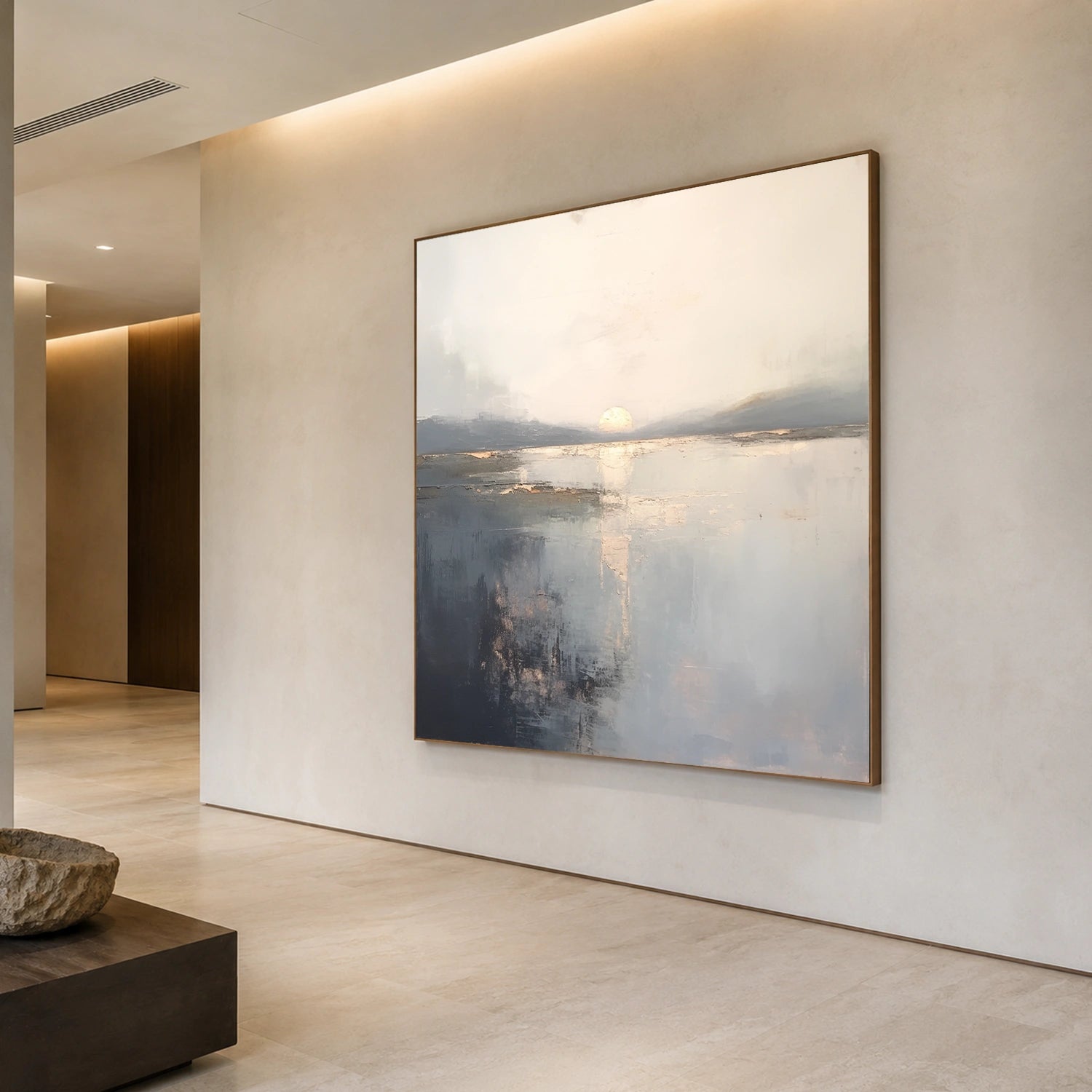 Abstract Ocean And Sky Canvas Art #OC204