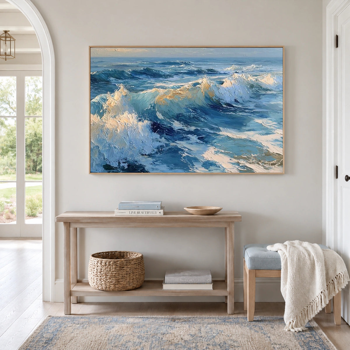 Abstract Ocean And Sky Canvas Art #OC232