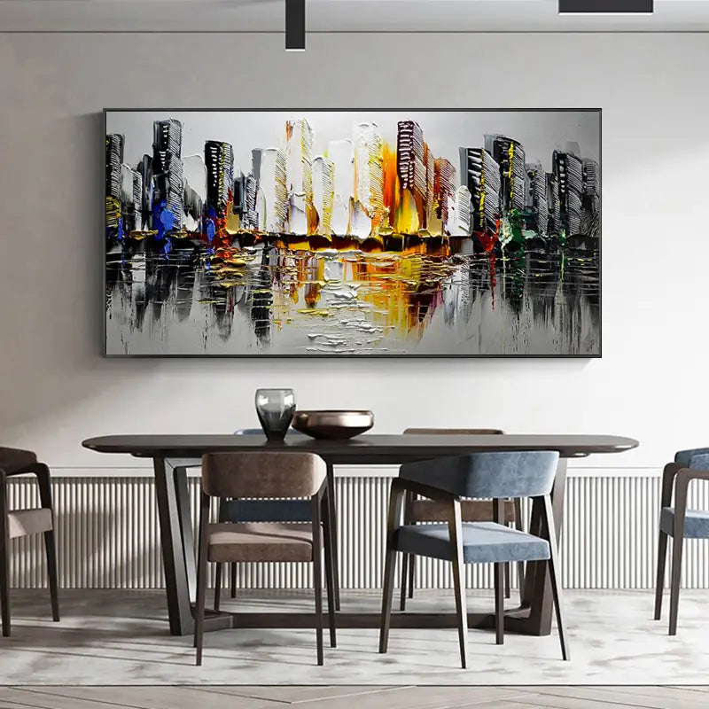 Abstract Urban Landscape Textured Painting #UL002