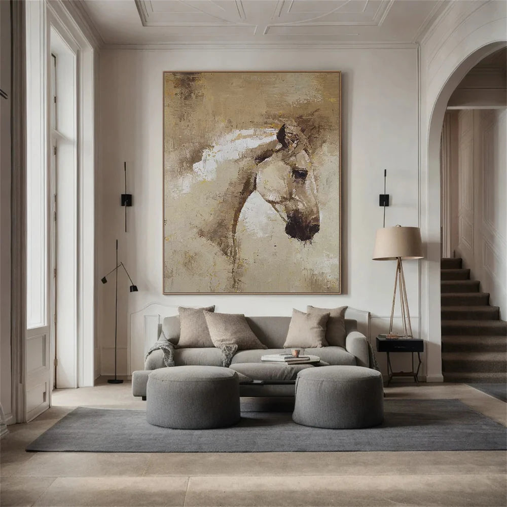 Abstract Animal Horse Canvas Art #DW027