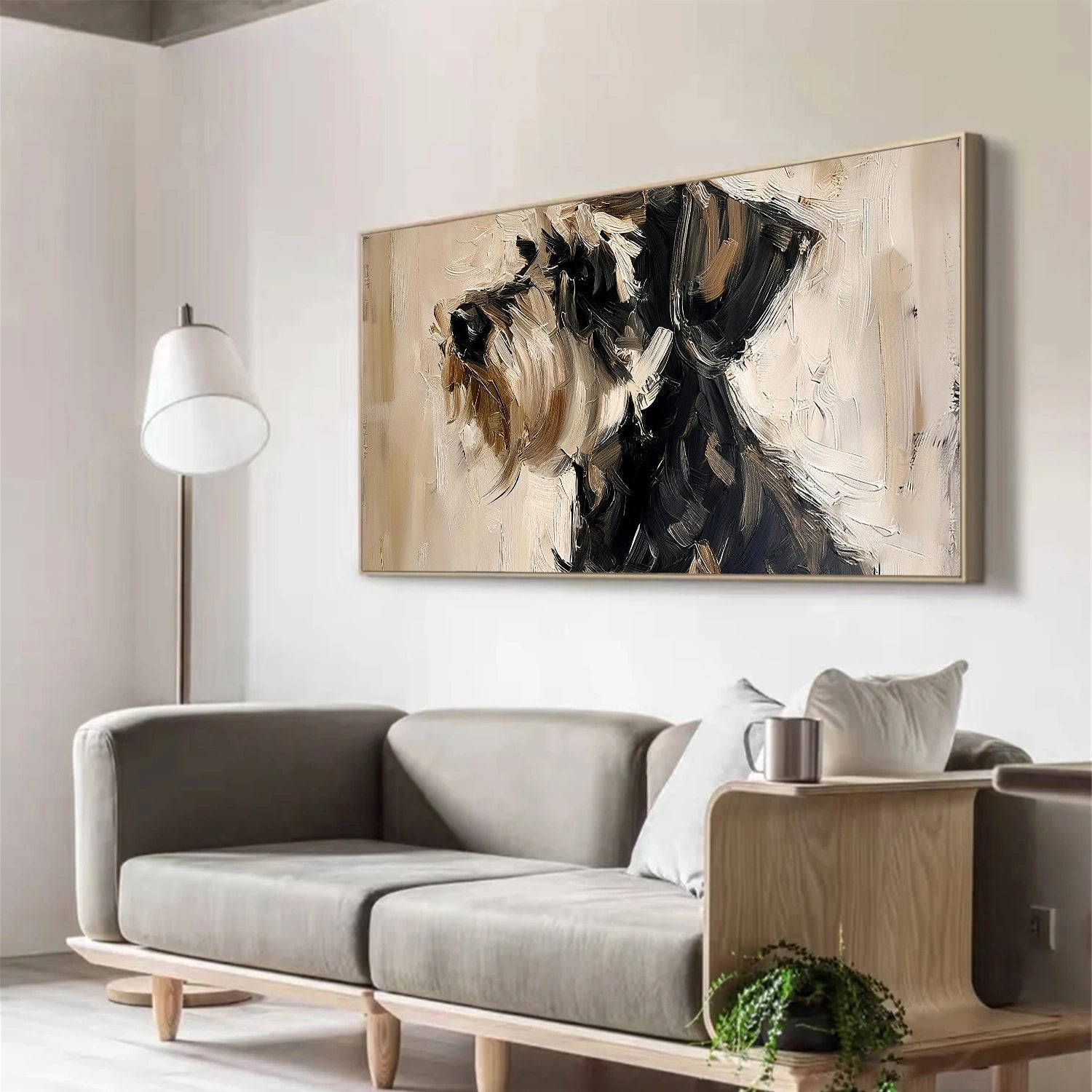 Abstract Animal Dog Canvas Art #DW135