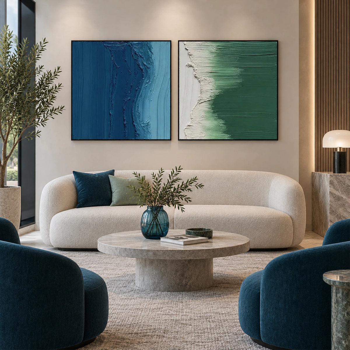 Minimalist Textured Canvas Art Set of 2 #WM162