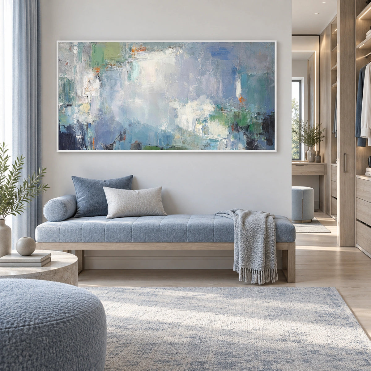 Blue Abstract Wall Art #VA342