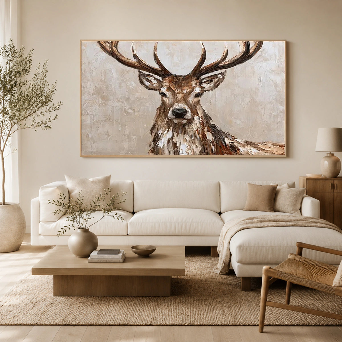 Abstract Animal Deer Canvas Art #DW170