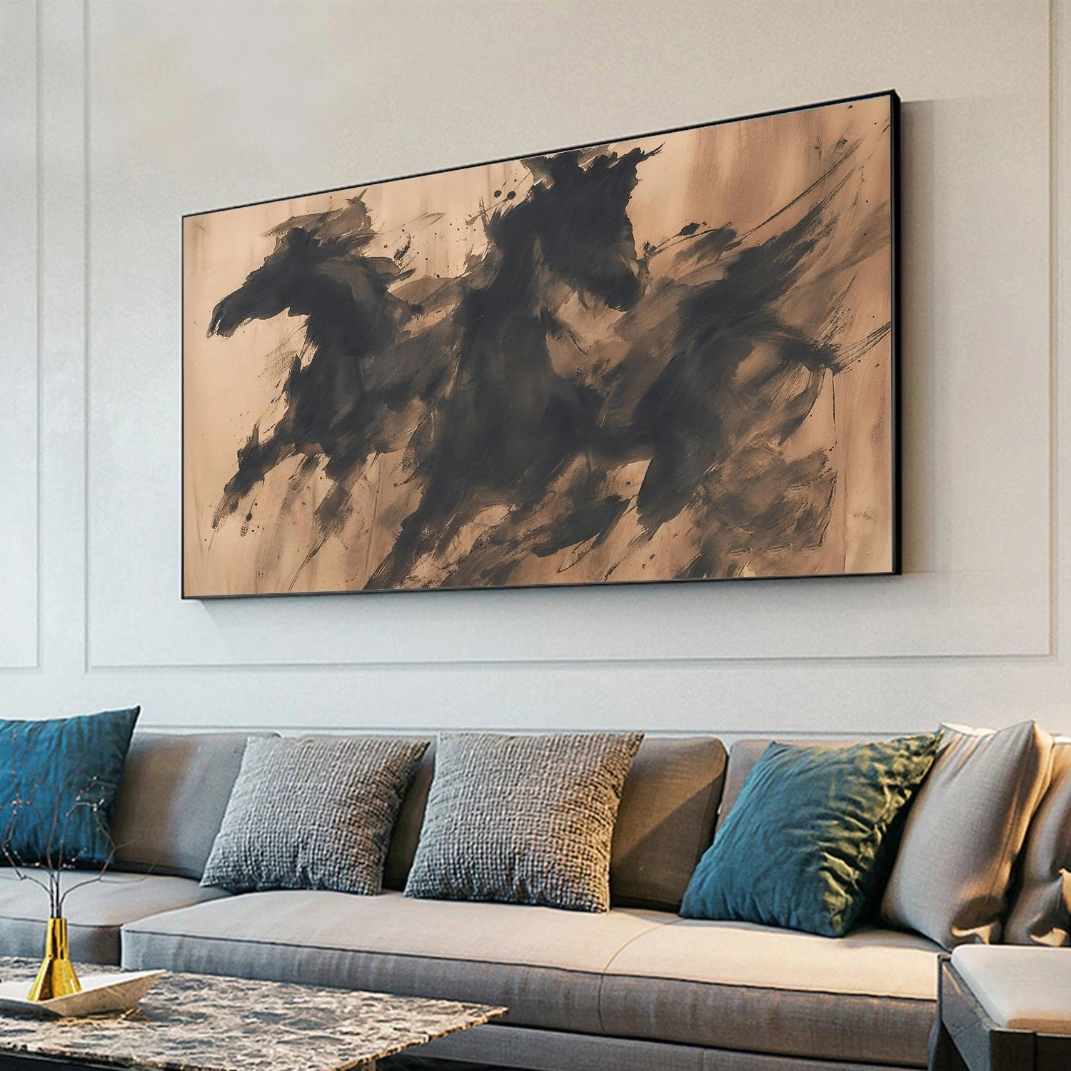 Abstract Animal Horse Canvas Art DW120