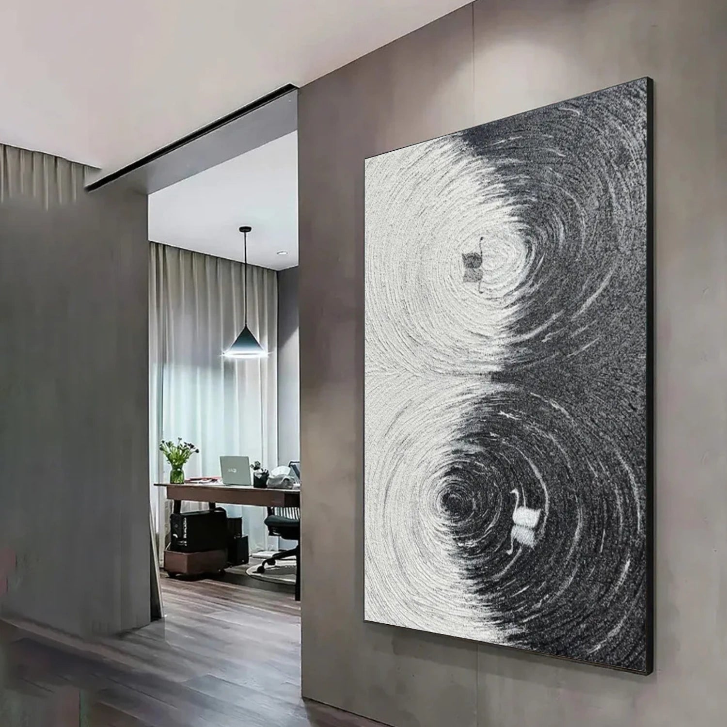 Abstract Animal Swan Canvas Art #DW125
