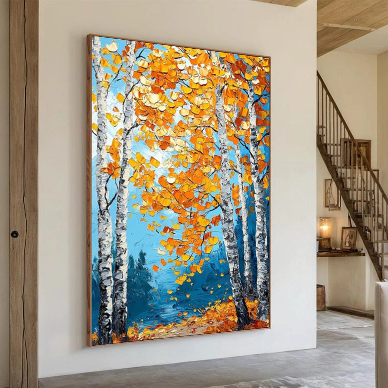 Abstract Flower And Tree Textured Canvas Art #MF171