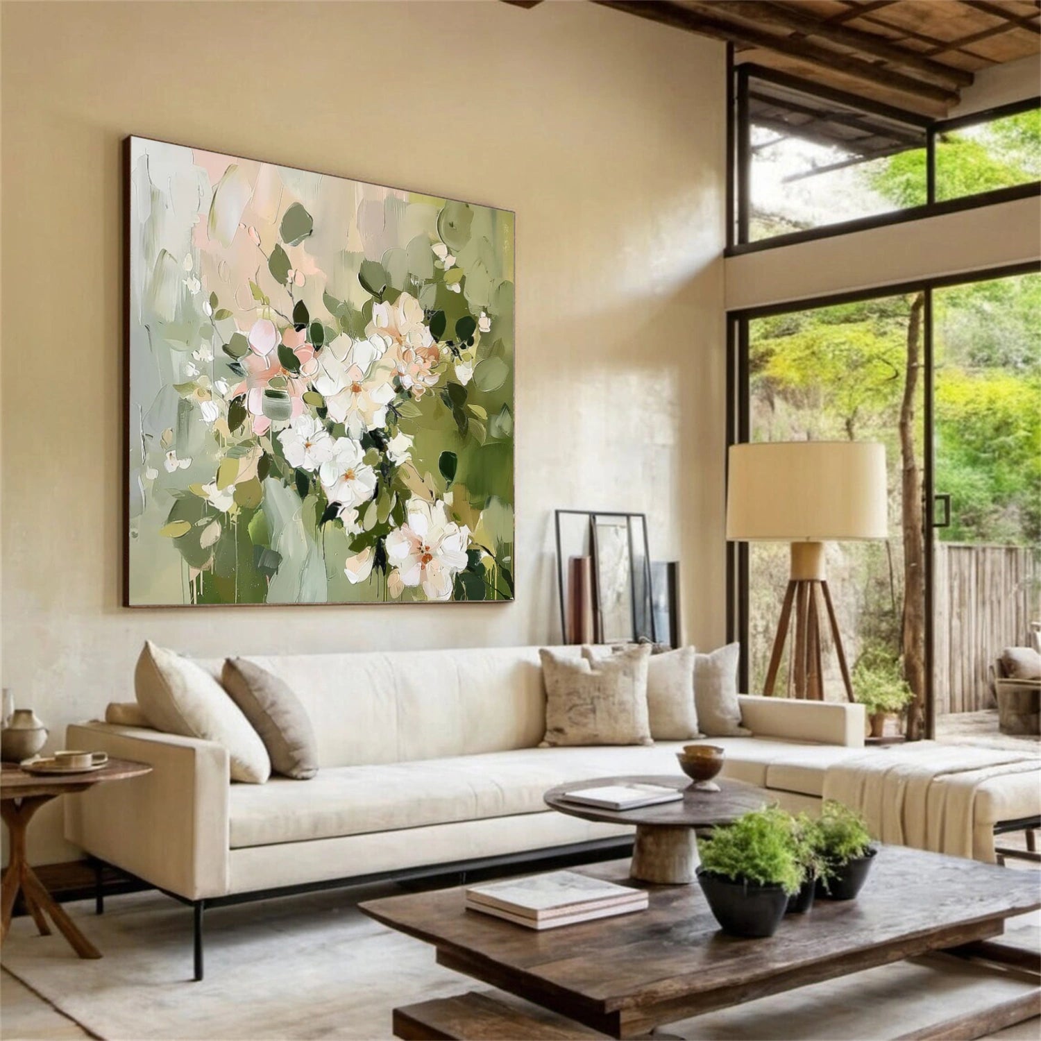 Abstract Flower And Tree Canvas Art  #MF155