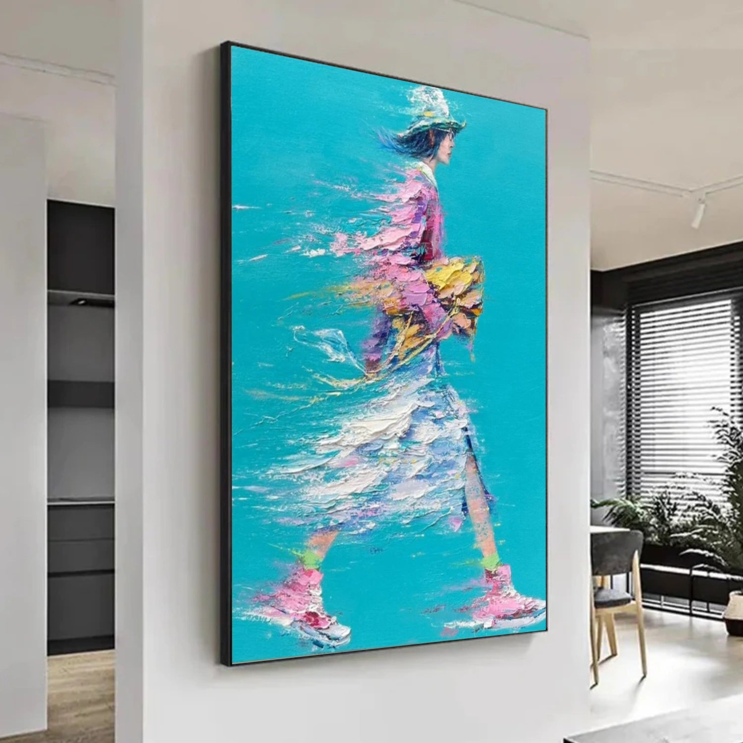 Abstract Portrait Textured Wall Art # LA033