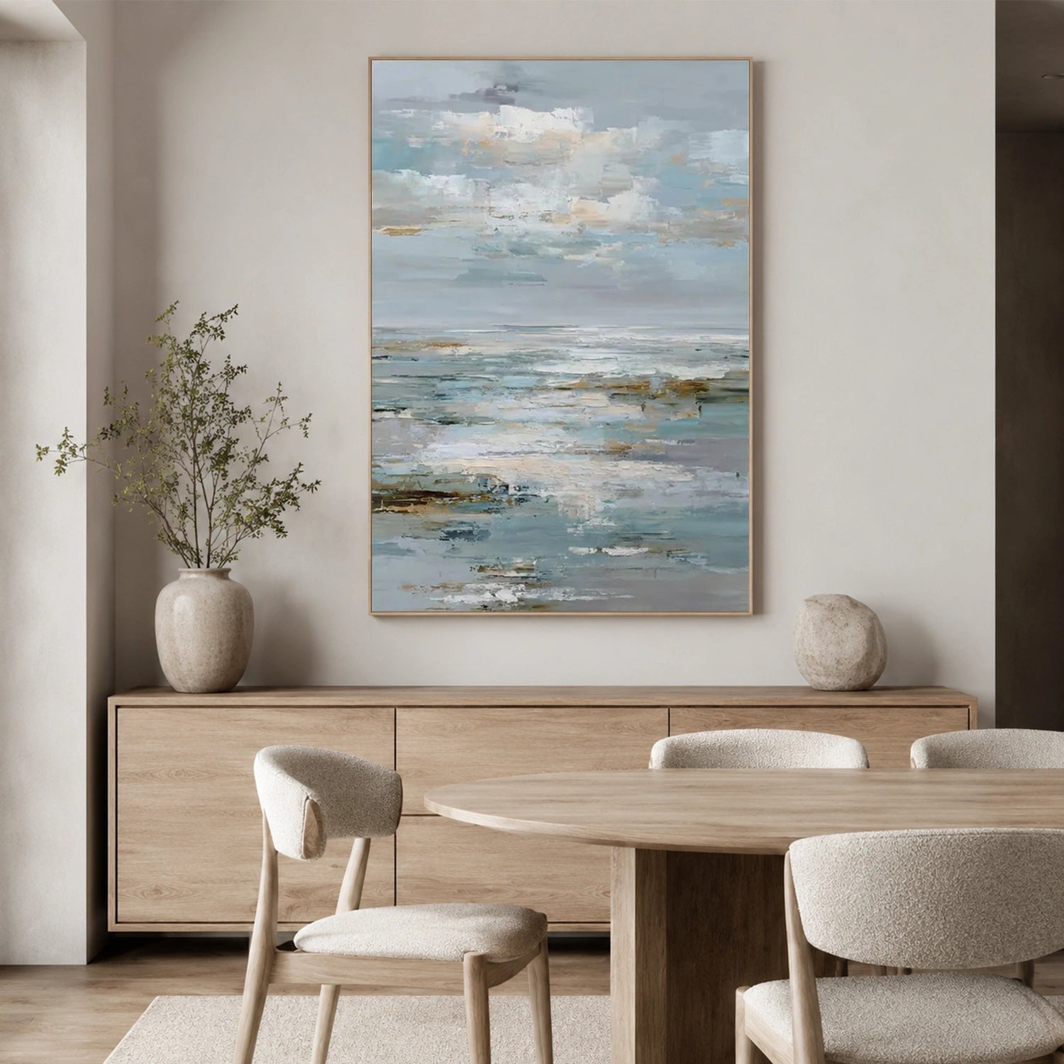 Abstract Ocean And Sky Canvas Art #OC224