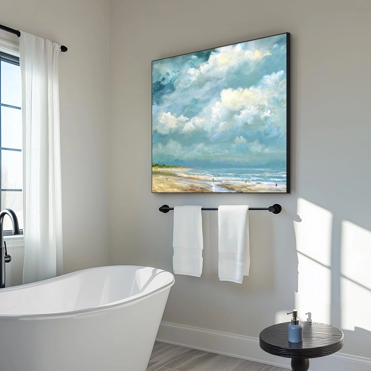 Abstract Ocean And Sky Canvas Art #OC145