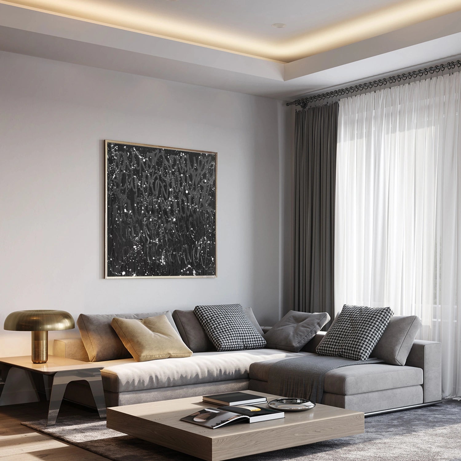 Black and White Abstract Wall Art #VA165